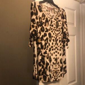 Leopard Print Tunic Top